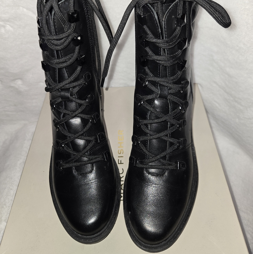 Marc Fisher Black Lace Up Women's Boots